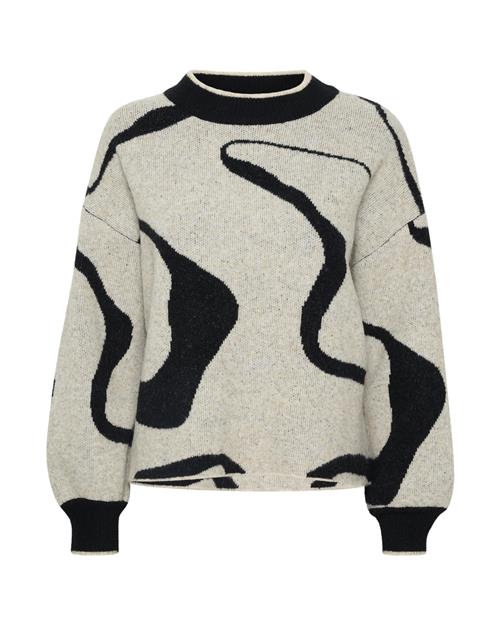 Kaffe Pullover 'Wilma'  lysegrå / sort