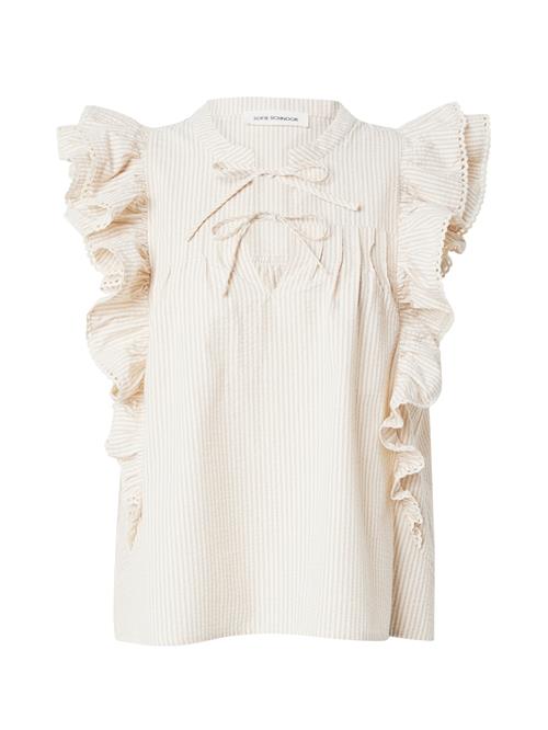 Se Sofie Schnoor Bluse  mørkebeige / offwhite ved About You