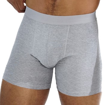 Bread & Boxers Bread and Boxers Brief Boxer Long Leg 3P Grå økologisk bomuld X-Large Herre