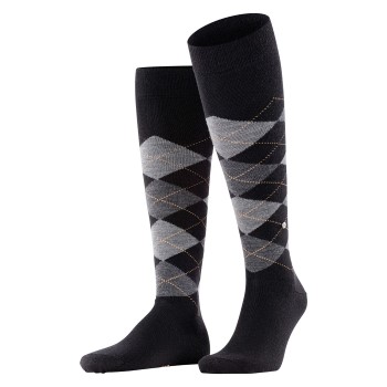 Burlington Strømper Edinburgh Wool Knee High Sock Mørkgrå  Str 40/46