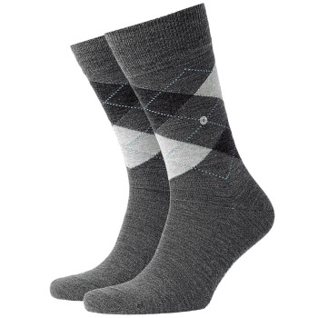 Burlington Strømper Edinburgh Wool Sock Mørkgrå  Str 46/50 Herre