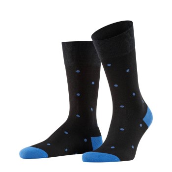 Falke KGaA Falke Strømper Dot Socks Sort/Blå bomuld Str 39/42 Herre