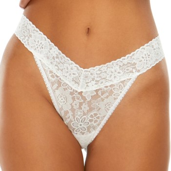 Hanky Panky Trusser 2P Daily Lace Original Rise Thong Hvid nylon One Size Dame