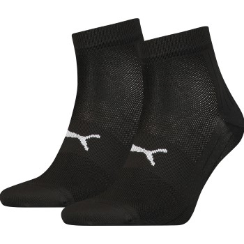 Puma Strømper 2P Sport Light Quarter Socks Sort Str 43/46