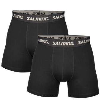 Salming 2P Cotton Boxer Sort bomuld Small Herre