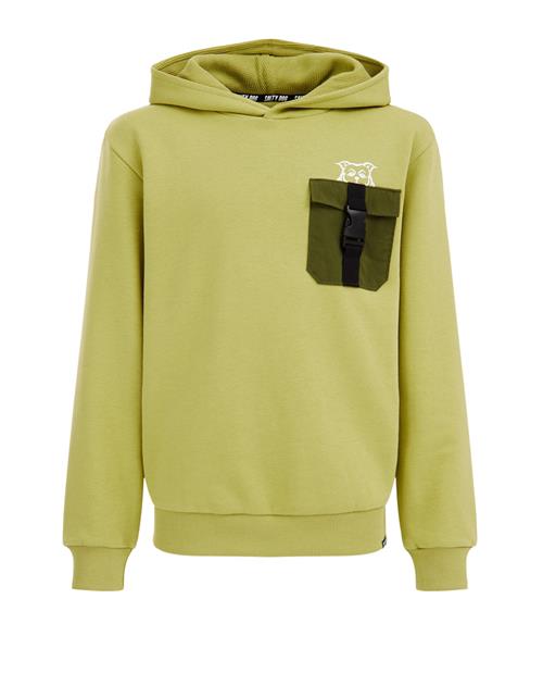 Se WE Fashion Sweatshirt  khaki / lysegrøn / hvid ved About You