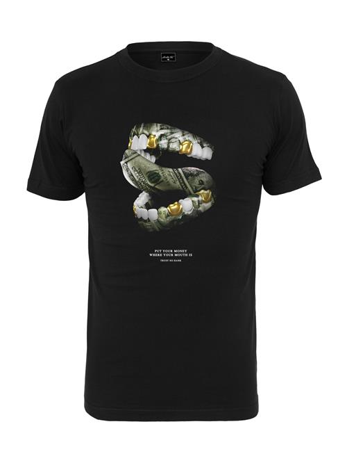 Se Mister Tee Bluser & t-shirts 'Money Mouth'  guld / æble / sort / hvid ved About You