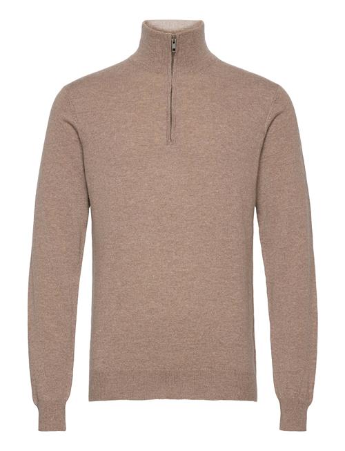 Davida Cashmere Man Half Zip Davida Cashmere Beige