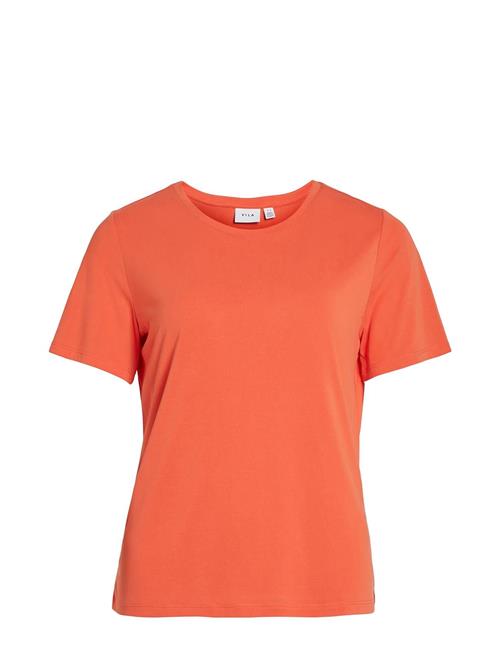 Vila Vimodala O-Neck S/S Top/Su Vila Orange