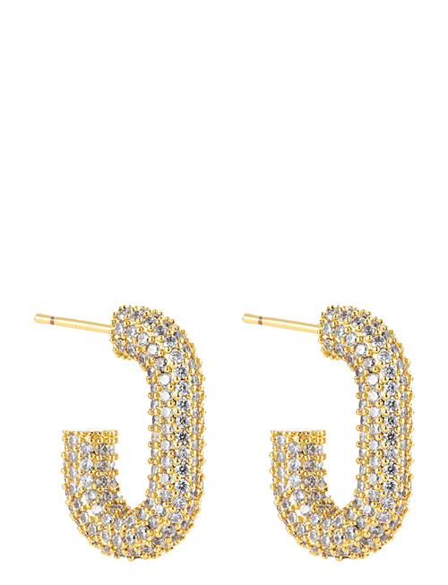 By Jolima U Rock Crystal Earring By Jolima Gold