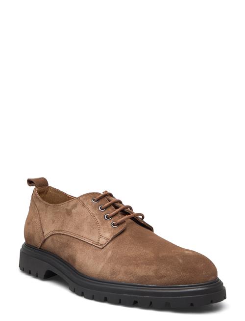 Se Bianco Biagil Derby Suede Bianco Brown ved Booztlet