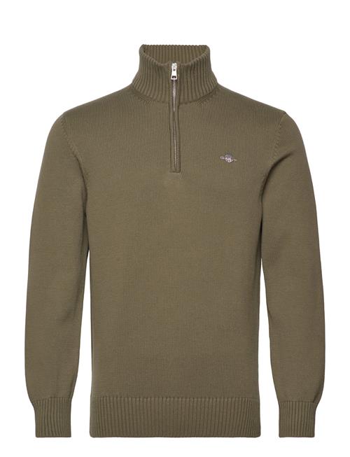 Se GANT Casual Cotton Half Zip GANT Green ved Booztlet