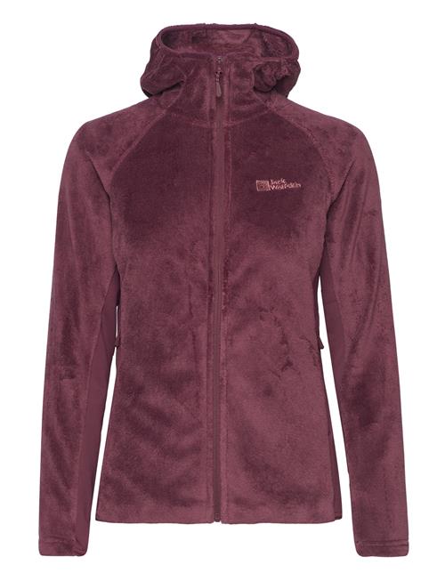 Jack Wolfskin Rotwand Hooded Fz W Jack Wolfskin Burgundy