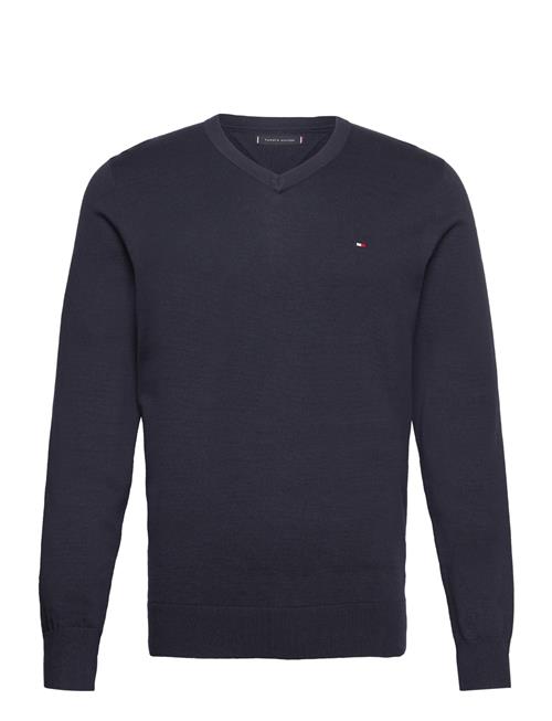 Se Tommy Hilfiger Classic Cotton V Neck Tommy Hilfiger Navy ved Booztlet