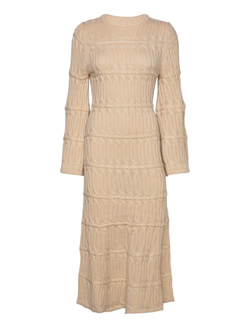 Elinne Cable Knitted Maxi Dress Malina Beige