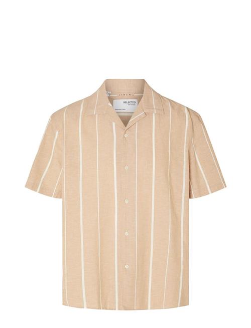 Selected Homme Slhrelaxnew-Linen Shirt Ss Resort Selected Homme Beige