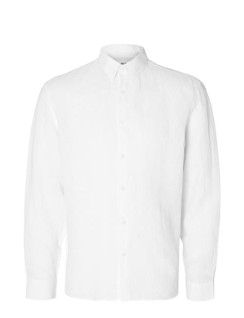 Selected Homme Slhregkylian-Linen Shirt Ls Classic Noos Selected Homme White