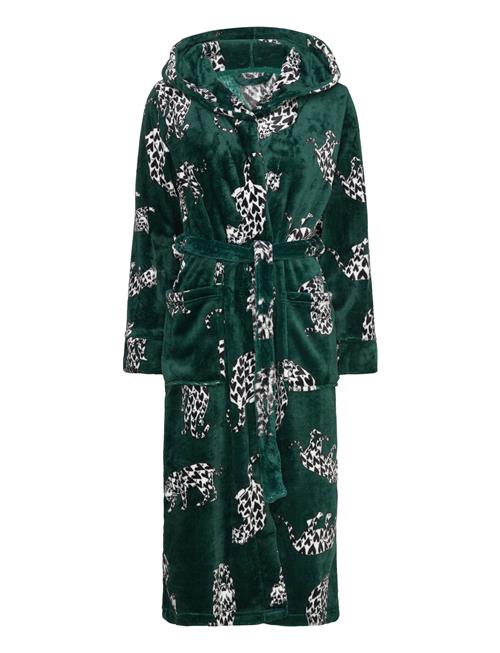 Hunkemöller Robe Long Flannel Fleece Cats Hunkemöller Green