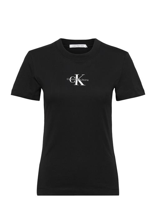 Se Calvin Klein Jeans Monologo Slim Tee Calvin Klein Jeans Black ved Booztlet