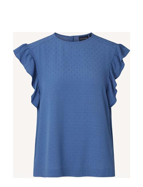 Lexington Clothing Joelle Viscose Dobby Blouse Lexington Clothing Blue