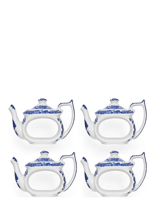 Se Spode Blue Italian Teapot Napkin Rings - Set Of 4 Spode Blue ved Booztlet