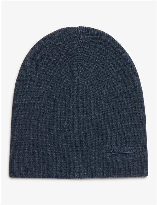 Essential Logo Knitted Beanie Superdry Navy