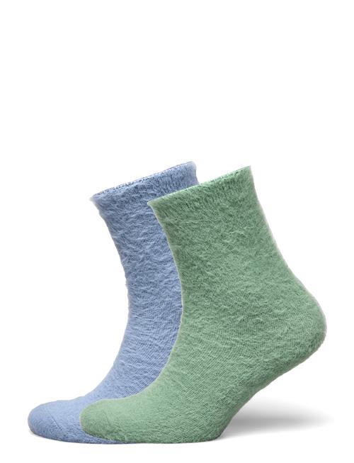 Hunkemöller 2P Ino Solid Fluffy Socks Hunkemöller Green