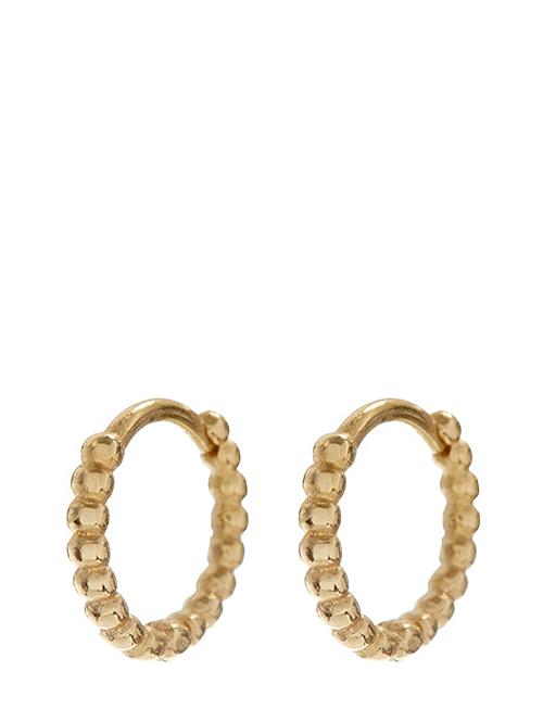 Se LUV AJ The Mini Continuous Beaded Huggies-Gold LUV AJ Gold ved Booztlet