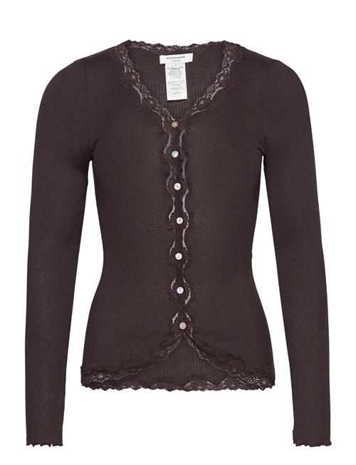 Se Rosemunde Rwbabette Ls V-Neck Regular Lace Ca Rosemunde Brown ved Booztlet