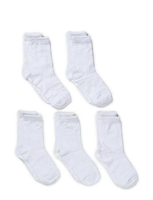 Melton 5-Pack Socks, Single Colour Melton White