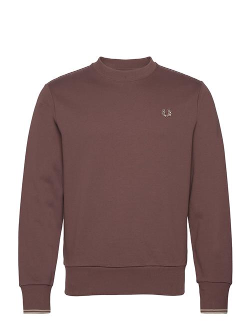 Se Fred Perry Crew Neck Sweatshirt Fred Perry Brown ved Booztlet