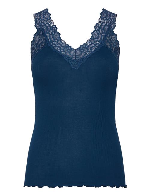 Se Rosemunde Organic Top W/ Lace Rosemunde Blue ved Booztlet