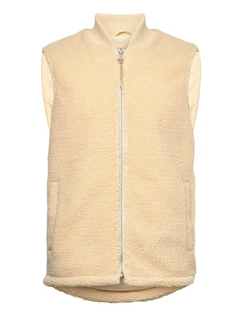 Se Revolution Fleece Bomber Vest Revolution Beige ved Booztlet