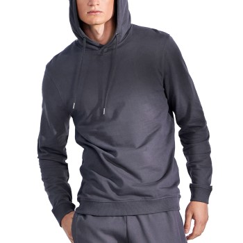 Se Bread & Boxers Bread and Boxers Organic Cotton Men Hooded Shirt Grafit Large Herre ved Timarco