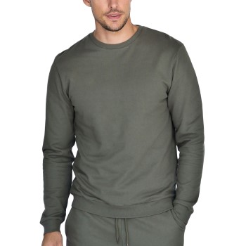 Se Bread & Boxers Bread and Boxers Organic Cotton Men Sweatshirt Oliven økologisk bomuld Medium Herre ved Timarco