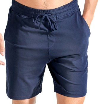 Se Bread & Boxers Bread and Boxers Pyjama Short Marineblå økologisk bomuld Large Herre ved Timarco