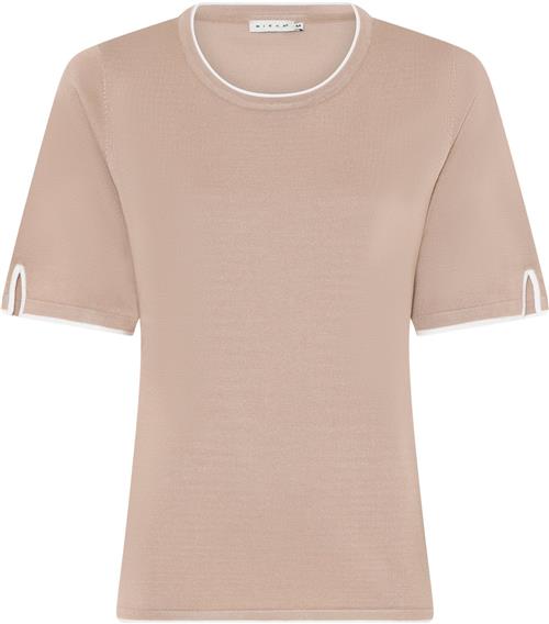 Micha BB Jumper_ Bbviscoseknitw. Edge Kvinde Camel Kortærmet Strik Str S - hos Magasin