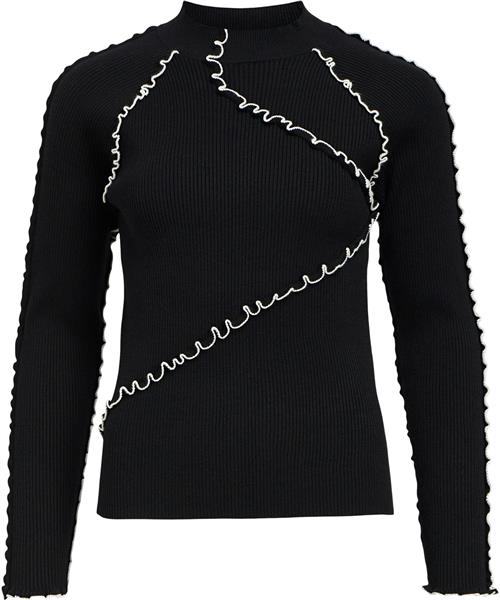 Se Object Objjanne Knit SLI L/S Pullover 136 Kvinde Multi Toppe Str L - hos Magasin ved Magasin