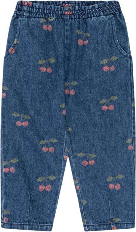 Konges Sløjd Magot Frill Pants Gots Str 18M - Ma Grande Cerise Denim Bukser hos Magasin