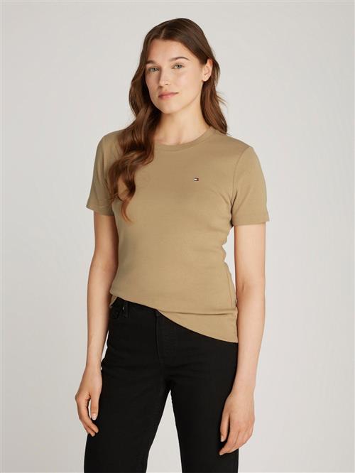 Tommy Hilfiger Slim Cody CNK SS Kvinde Safari Canvas Kortærmede T-shirts Str S - hos Magasin