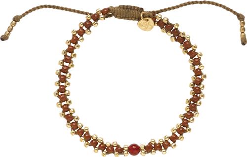 Se A Beautiful Story Eternal Carnelian Bracelet GC 16-22cm - Perlearmbånd hos Magasin ved Magasin