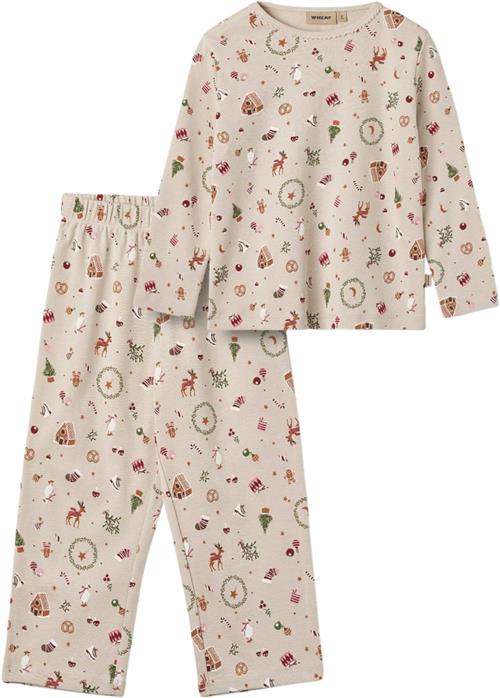 Wheat Pyjamas Madeline Str 3 år / 98 cm - Offwhite Holiday Nattøj Bomuld hos Magasin