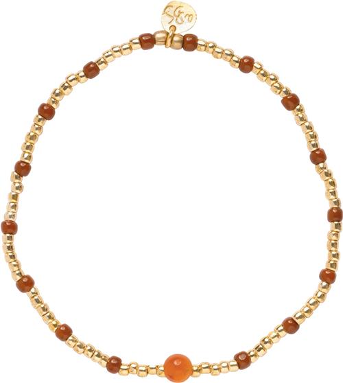 A Beautiful Story Clever Carnelian Bracelet GC 16cm - Perlearmbånd hos Magasin