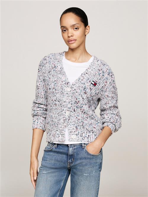 Se Tommy Hilfiger TJW Marled Yarn Cardigan Kvinde Ancient White Langærmede Bluser Str M - hos Magasin ved Magasin