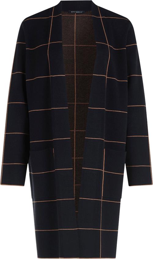 Se Betty Barclay Strickjacke Lang Kvinde Patch Black/brown Cardigans Str 40 - hos Magasin ved Magasin