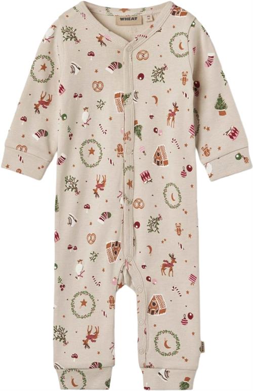 Wheat Pyjamas Mads Str 62/3m - Offwhite Holiday Nattøj Bomuld hos Magasin