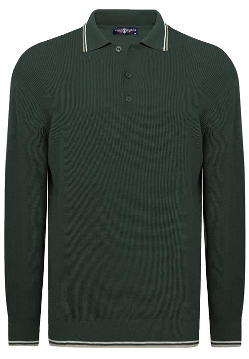 Jimmy Sanders Pullover  mørkegrøn / hvid