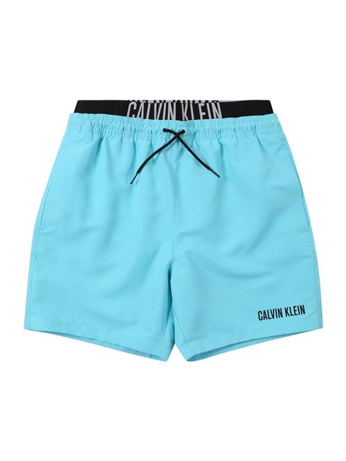 Calvin Klein Swimwear Badeshorts 'Intense Power'  azur / lysegrå / sort