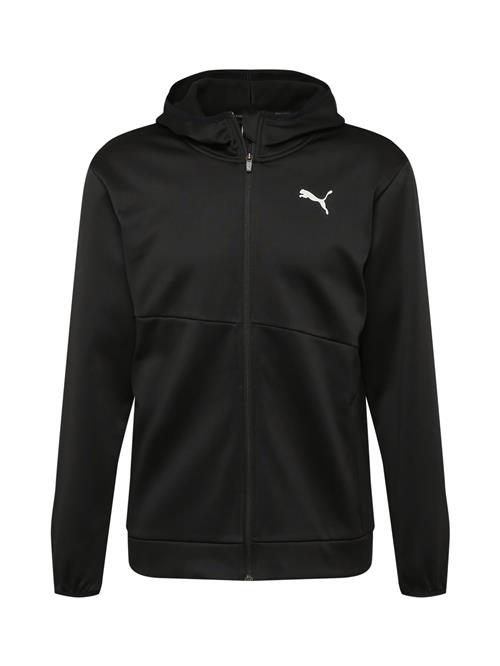 PUMA Sportssweatjakke 'TRAIN ALL DAY'  sort / hvid