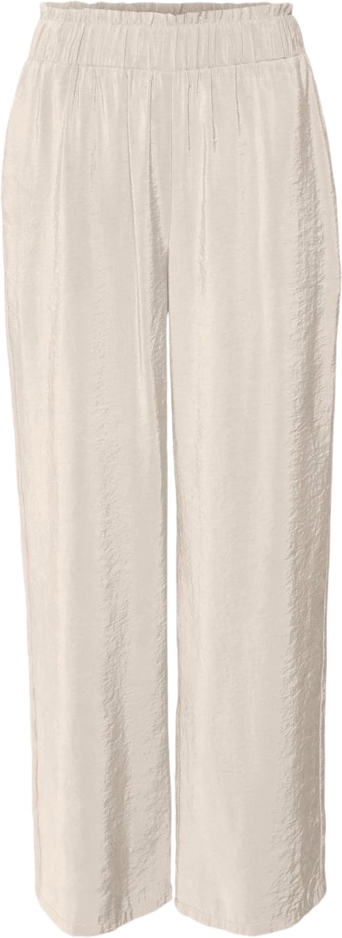 Vero Moda Vmqueeny Long Pants WVN GA Kvinde Birch Bukser Med Brede Ben Regular Fit Str S - hos Magasin